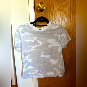 Wild Fable camo white crop top